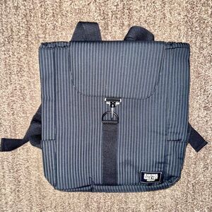 Jean Paul Gaultier Navy Blue Striped Perfume Bag Backpack New